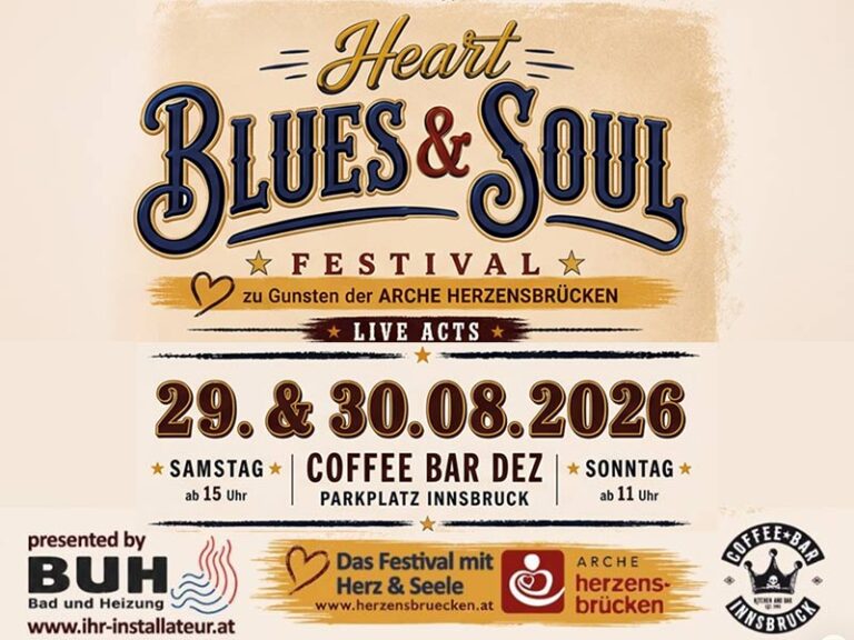 Heart, Blues & Soul: Festival mit Herz und Seele zugunsten von Arche Herzensbrücken