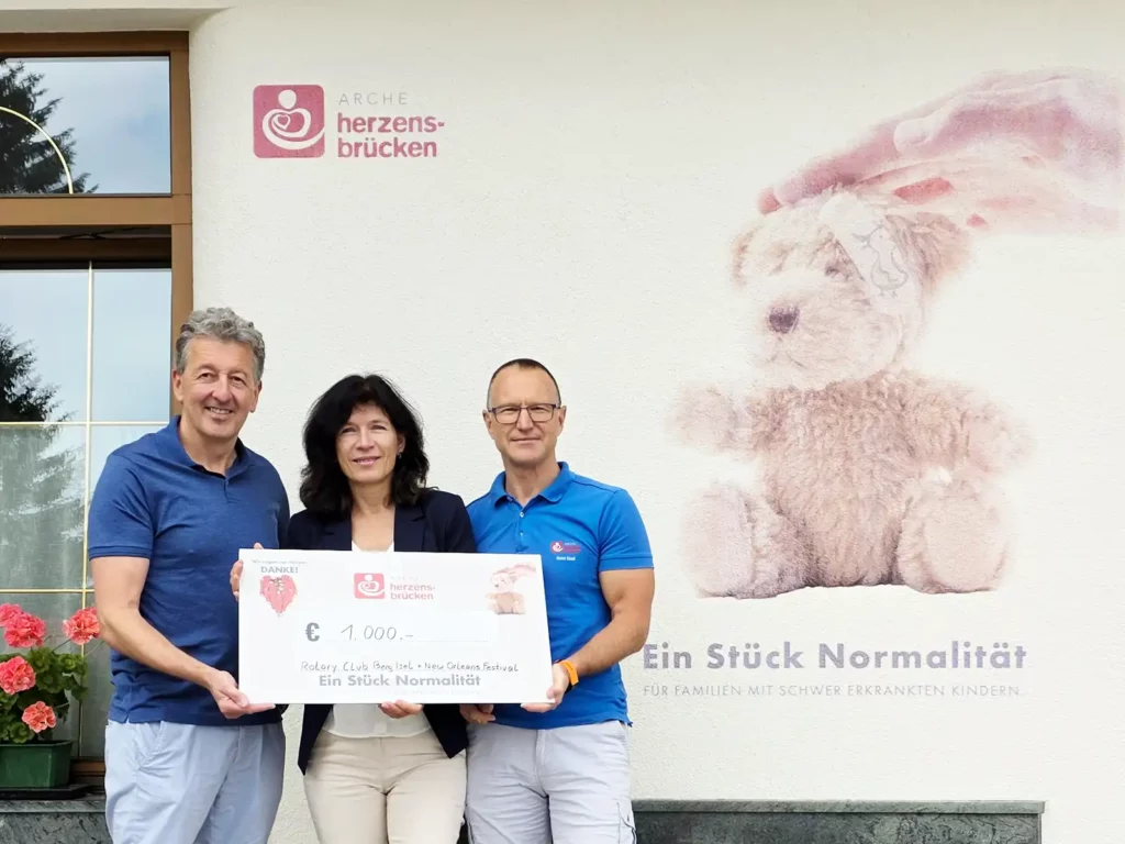 Rotary Club Innsbruck-Bergisel spendet zusätzlich für Familien mit schwer erkrankten Kindern