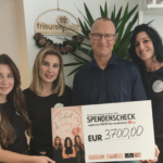 Beim Charity-Tag „Schnitt mit Herz“ haben Djemi, Dily und Sandra von 8 bis 15 Uhr Damen, Herren und Kinder frisiert.
